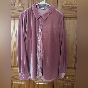 Mystree Velvet Shirt in Soft Pink